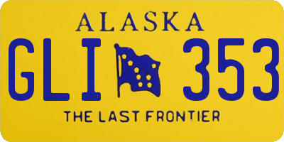 AK license plate GLI353