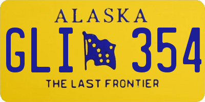 AK license plate GLI354