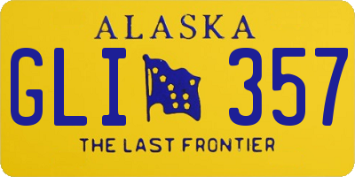 AK license plate GLI357