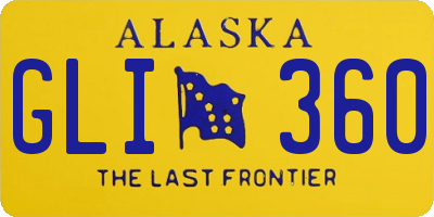 AK license plate GLI360