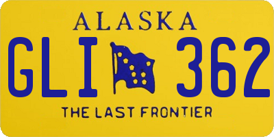 AK license plate GLI362