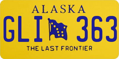 AK license plate GLI363