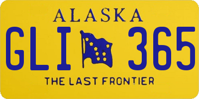 AK license plate GLI365