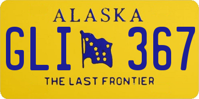 AK license plate GLI367