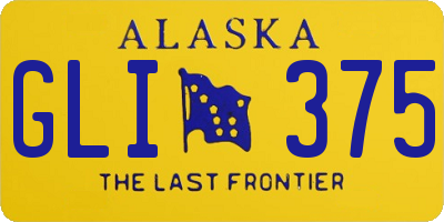 AK license plate GLI375