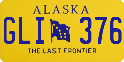 AK license plate GLI376