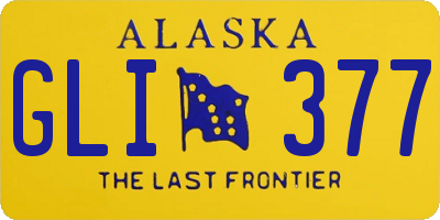 AK license plate GLI377