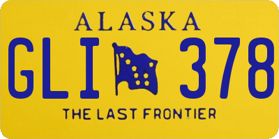 AK license plate GLI378