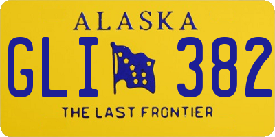 AK license plate GLI382