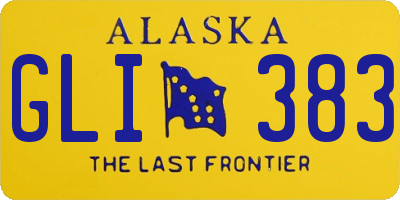 AK license plate GLI383