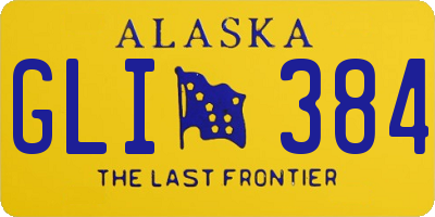 AK license plate GLI384