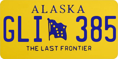 AK license plate GLI385