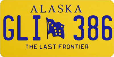 AK license plate GLI386