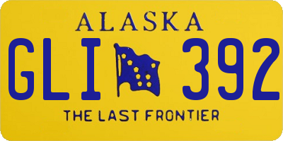 AK license plate GLI392