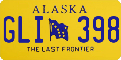 AK license plate GLI398