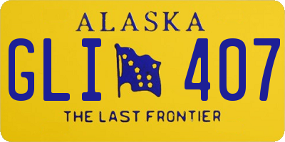 AK license plate GLI407