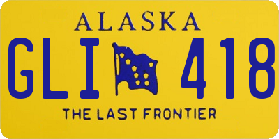 AK license plate GLI418