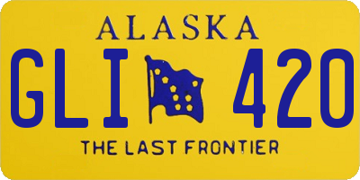 AK license plate GLI420