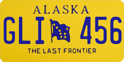 AK license plate GLI456