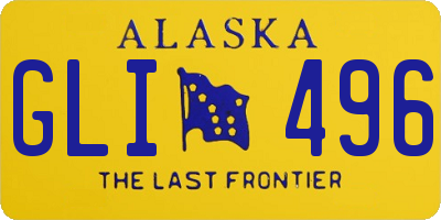 AK license plate GLI496