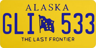 AK license plate GLI533