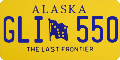 AK license plate GLI550