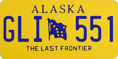 AK license plate GLI551