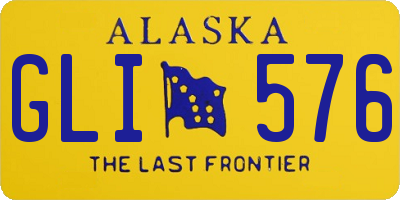 AK license plate GLI576