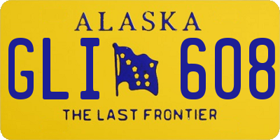 AK license plate GLI608