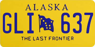 AK license plate GLI637