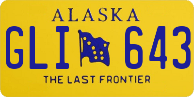 AK license plate GLI643