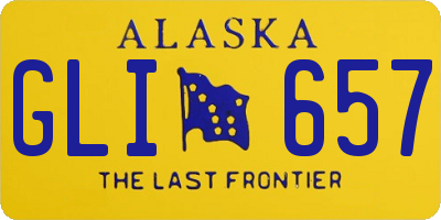 AK license plate GLI657
