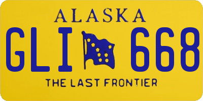 AK license plate GLI668