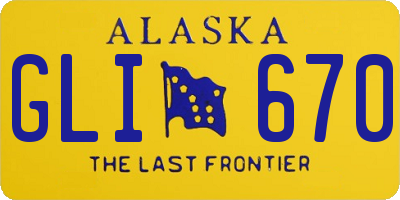 AK license plate GLI670