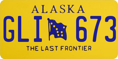 AK license plate GLI673