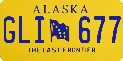 AK license plate GLI677
