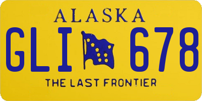 AK license plate GLI678