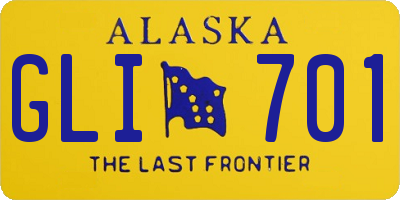 AK license plate GLI701
