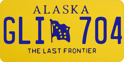 AK license plate GLI704