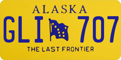 AK license plate GLI707