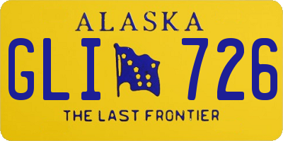 AK license plate GLI726