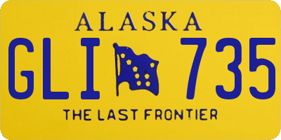 AK license plate GLI735