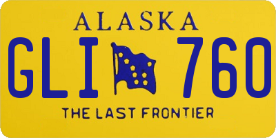 AK license plate GLI760