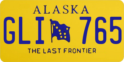 AK license plate GLI765