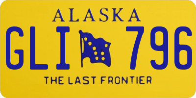 AK license plate GLI796