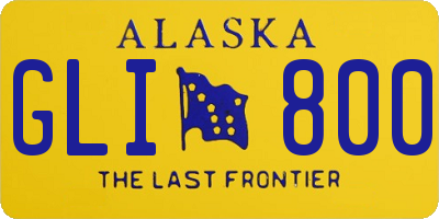 AK license plate GLI800