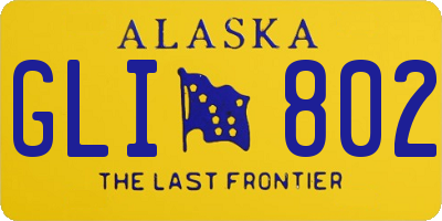 AK license plate GLI802