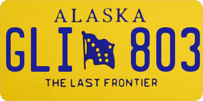 AK license plate GLI803