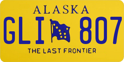 AK license plate GLI807