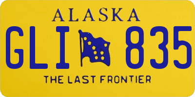 AK license plate GLI835